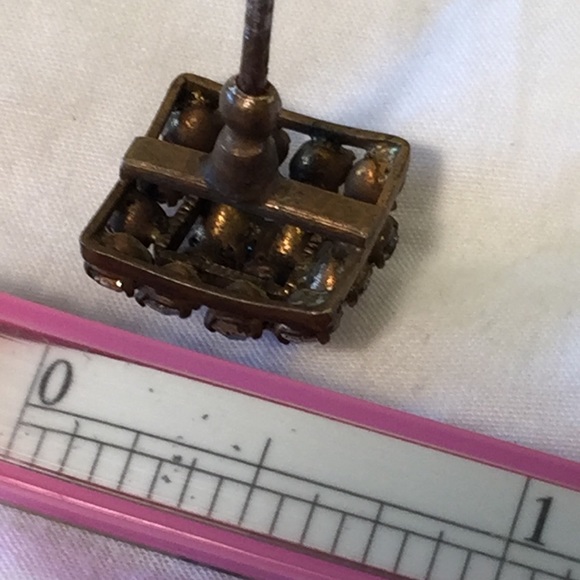 Antique rhinestone 8” hat pin - Picture 8 of 8